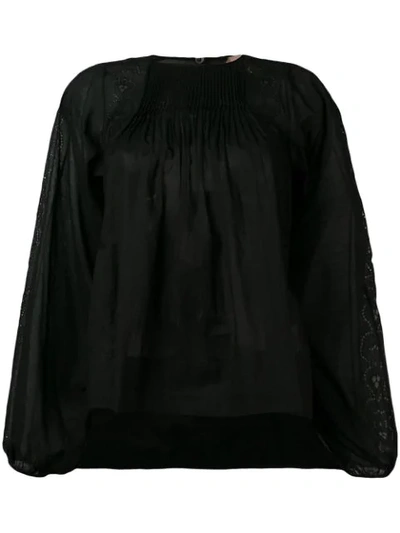 N°21 Embroidered Design Blouse In Black