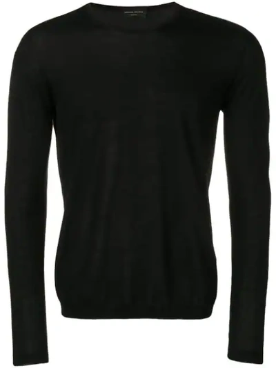 Roberto Collina Round Neck Jumper In Black