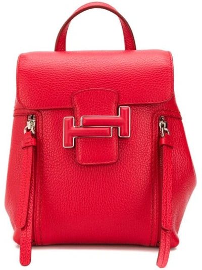 Tod's 'double T' Rucksack In Red