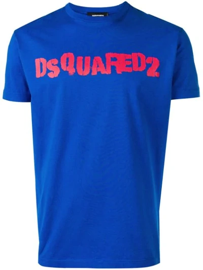 Dsquared2 Logo Print T-shirt In Blue