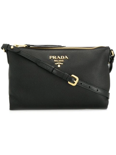 Prada Logo Shoulder Bag - Black