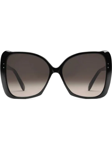 gucci oversized square acetate sunglasses