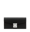 Mcm Patricia Crossbody Wallet In Grained Leather In Black