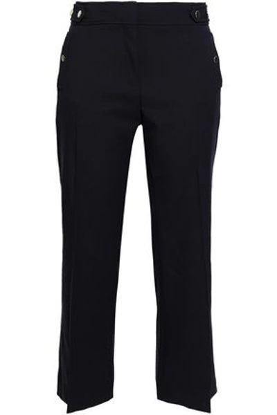 Vanessa Bruno Woman Cropped Stretch-wool Twill Bootcut Pants Navy