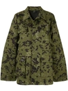 We11 Done Camouflage-print Cotton Jacket In Green