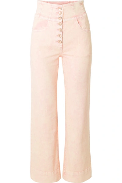 Ulla Johnson Ellis High-rise Straight-leg Jeans In Baby Pink