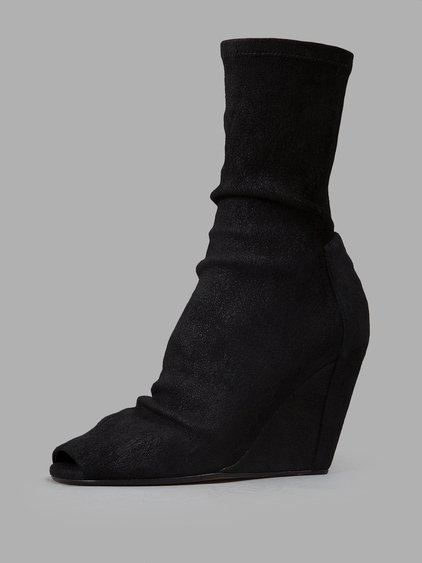 rick owens peep toe boots