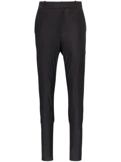 Y/project Mid-rise Slim Leg Trousers In Black