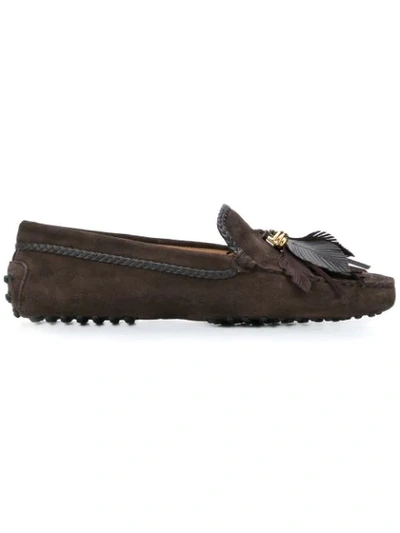 Tod's Moccasin Loafers In Brown