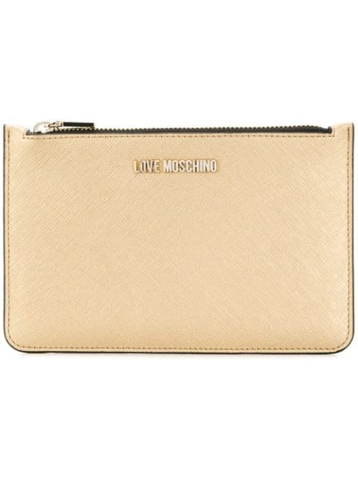 Love Moschino Metallic Wallet In Gold