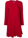 Red Valentino Bow Back Dress In Red