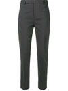 Rick Owens Slim Fit Tailored Trousers In Grey