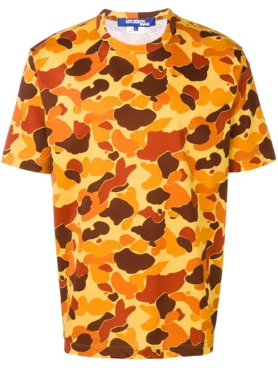 Junya Watanabe Camouflage-print T-shirt In Orange