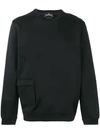 Stone Island Shadow Project Flap Pocket Sweatshirt In Black