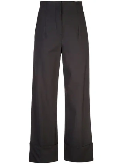 Brunello Cucinelli Wide Leg Trousers In Black