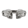 Alexander Mcqueen Men's Decorative Skull Ring, Size 10 In 0446 Silver