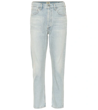 Citizens Of Humanity Charlotte High-rise Straight Jeans In La Luna Light Vintage Indigo