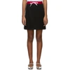 Miu Miu Cotton-blend Jersey Miniskirt In Black,red