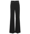 Galvan Rhea Ribbed-knit Straight-leg Pants In Black
