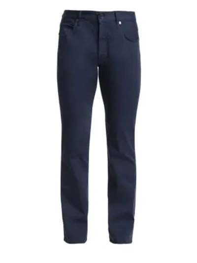 Giorgio Armani Men's Micro-twill Stretch Chino Pants In Blue