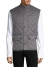 Barbour Men's Lowerdale Quilted Vest In Grey