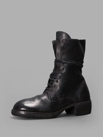 Guidi Black Leather Boots With Laces