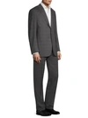 Brioni Classic Windowpane Suit In Anthracite