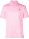 Alexander Mcqueen Dancing Skeleton Embroidered Polo Shirt - Pink
