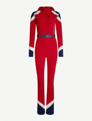 Perfect Moment Allos Shell Ski Jumpsuit In Red/snow White/ Navy | ModeSens