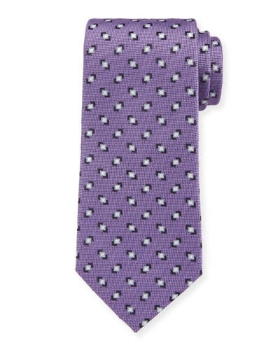 Giorgio Armani Men's Silk Printed Woven Jacquard Tie In Amethyst