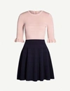 Ted Baker Dyana Frill Knitted Dress In Dusky Pink