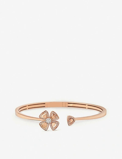 Bvlgari Fiorever 18ct Rose-gold And Diamond Bracelet In Rose Gold