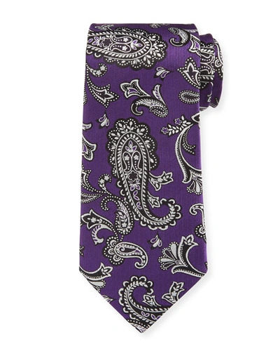 Etro Men's Silk Paisley Tie In Purple
