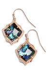 Kendra Scott Kyrie Drop Earrings In Abalone Shell/ Rose Gold