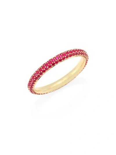 Kwiat Moonlight Ruby & 18k Rose Gold Band Ring In Rose Gold Ruby