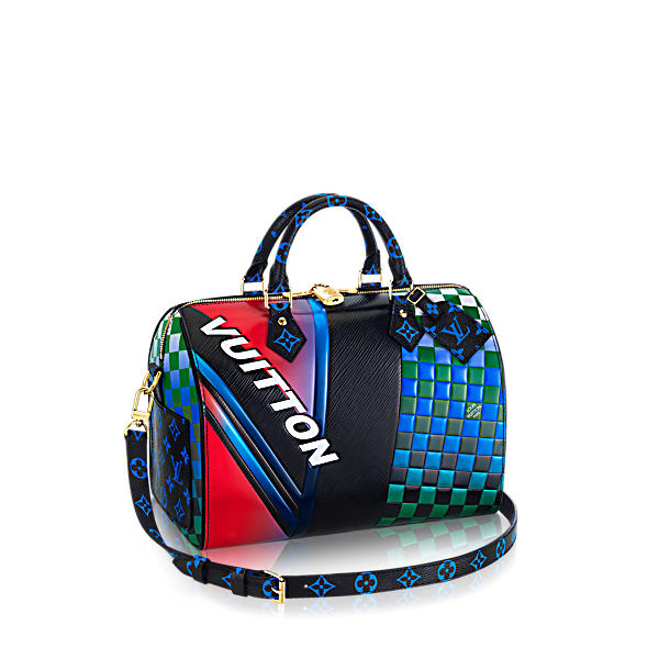 Louis Vuitton Speedy Bandouliere 30 In Bleu_fuchsia | ModeSens