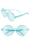 Celine 58mm Round Sunglasses - Transparent Aqua/ Aqua