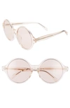 Celine 58mm Round Sunglasses - Transparent Light Rose/ Pink