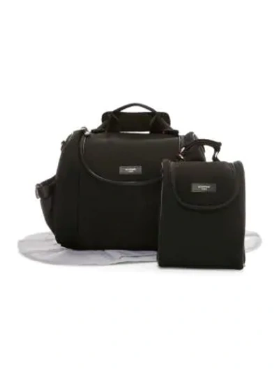 Storksak Poppy Lux Backpack Diaper Bag In Scuba Black