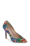 Charles By Charles David Maxx Pointy Toe Pump In Ocean Blue Fabric