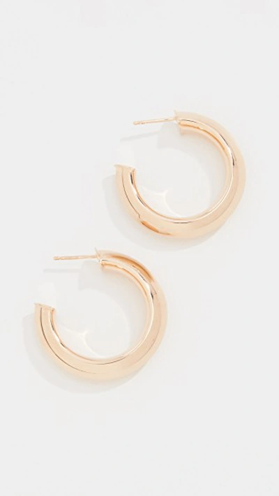 Bronzallure Thick Tube Mini Hoop Earrings In Gold
