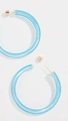 Alison Lou Medium Jelly Hoop Earrings In Neon Blue