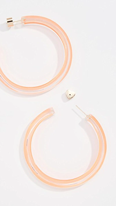 Alison Lou Medium Jelly Hoop Earrings In Neon Orange