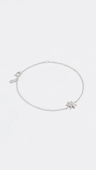 Adina Reyter Solid Pave Starburst Bracelet In Sterling Silver