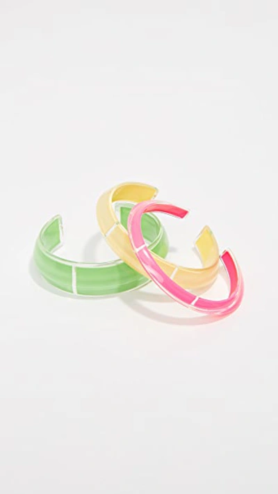 Alison Lou Loucite Cuff Bracelet Set In Neon