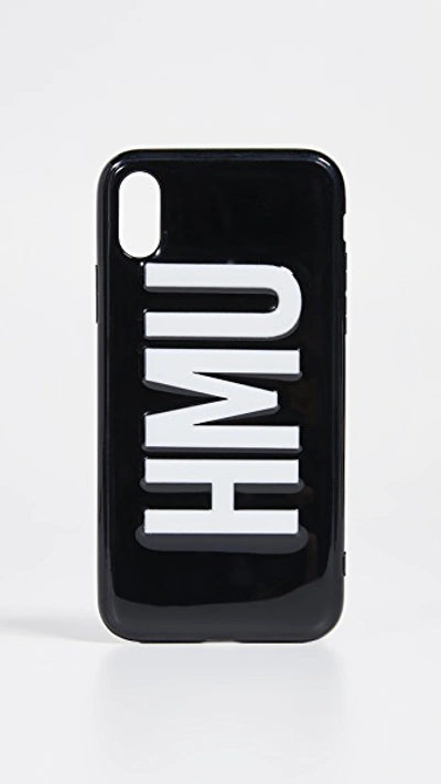 Off My Case Hmu Iphone Case In Black/white