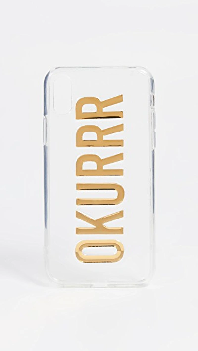 Off My Case Iphone Case In Clear/gold