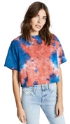 Cotton Citizen Tokyo Tie Dye Crop T-shirt In Hibiscus/tie Dye