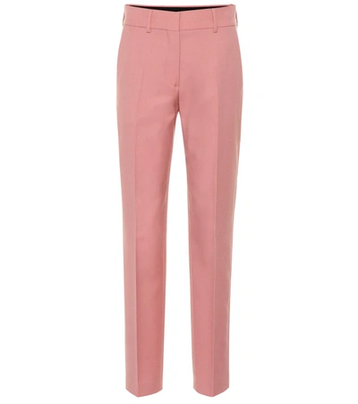 Burberry Wool-blend Straight Pants In Antique Rose