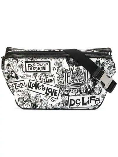 Dolce & Gabbana Printed Nylon Street Fanny Pack In Multi-colored